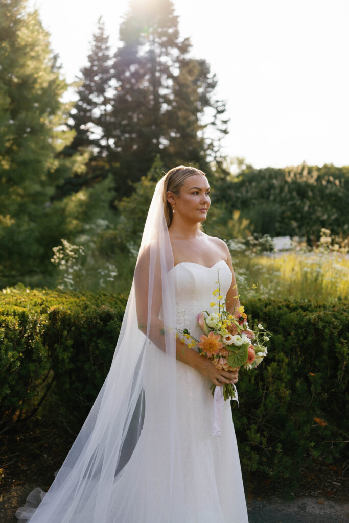 Bride portrait at Matthaei Botanical Gardens.