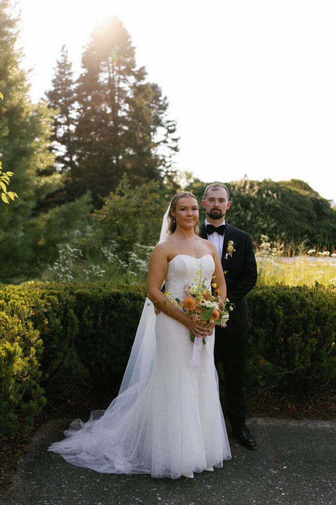 Bride and Groom portrait at Matthaei Botanical Gardens.
