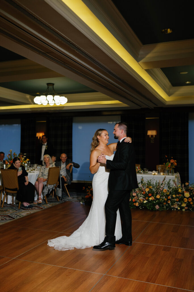 Bride and groom's first dance